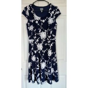 Rabbit Rabbit Rabbit Design Cap Sleeve Fit Flare Women’s Dress Sz 6